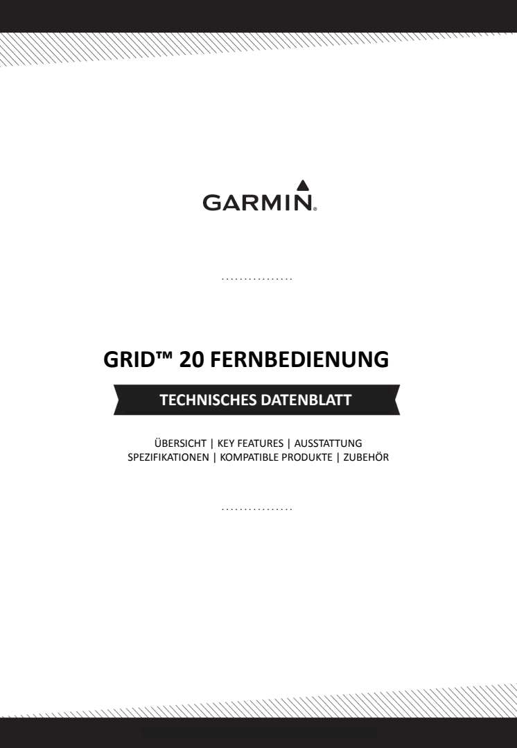 Datenblatt Garmin Grid20 Fernbedienung