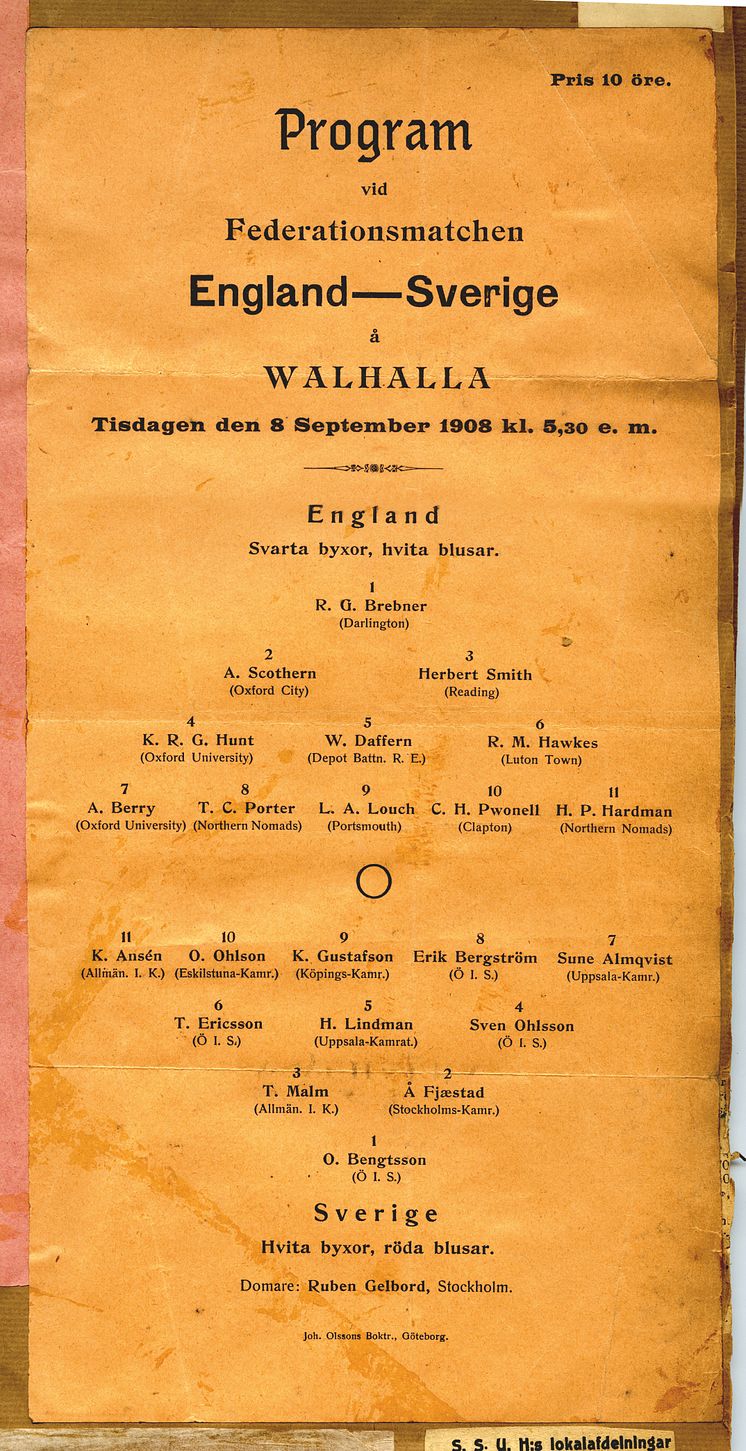 Matchprogram 1908