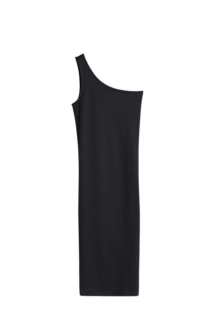 Joline one shoulder dress,  Black 