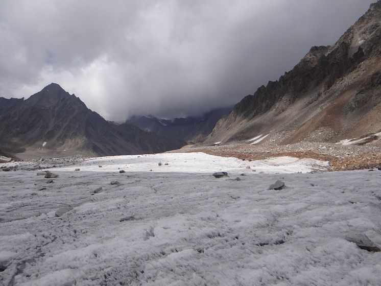 En av de glaciärer i Himalaya som undersökt av forskare från Luleå tekniska universitet.