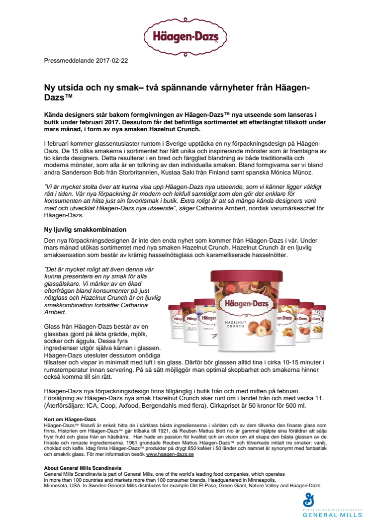 Ny utsida och ny smak– två spännande vårnyheter från Häagen-Dazs™