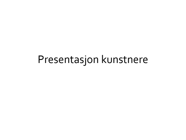 Presentasjon av kunstnere og verk konkurranse kunstprosjekt nye Deichman