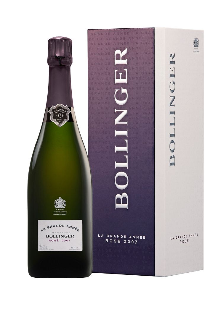 Giftbox och flaska Bollinger La Grande Année Rosé Brut 2007