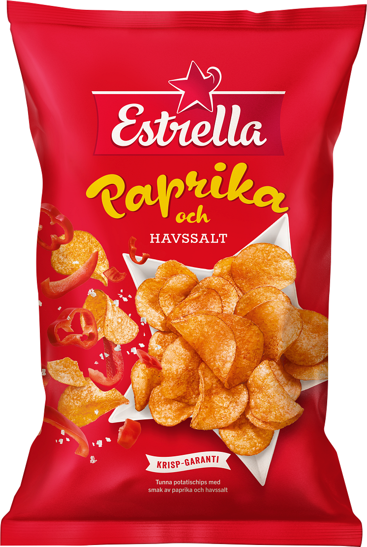 Estrella Paprika & Havssalt chips 275g, 175g