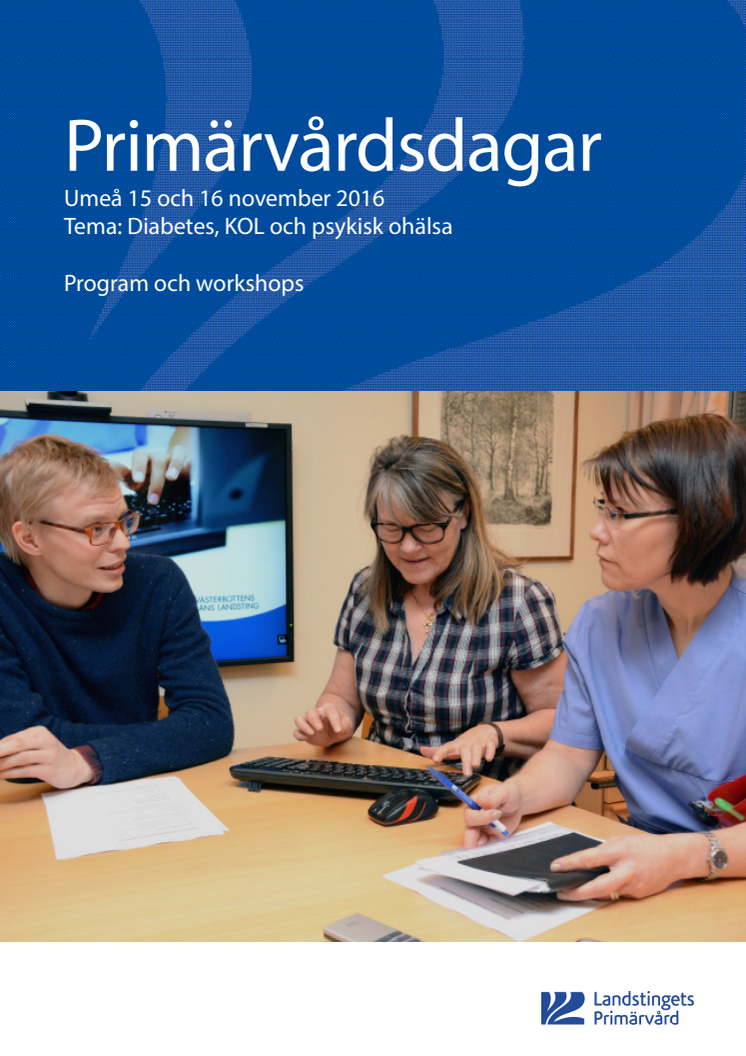 Program för primärvårdsdagarna 15-16 november 2016