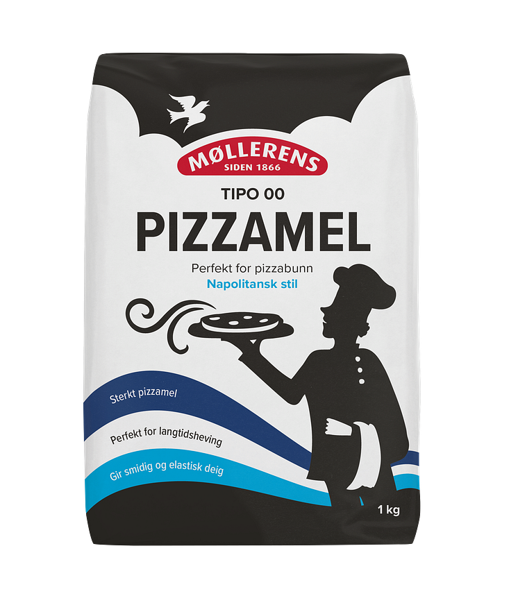 Mollerens Pizzamel tipo 00 napolitansk 3D mockups front