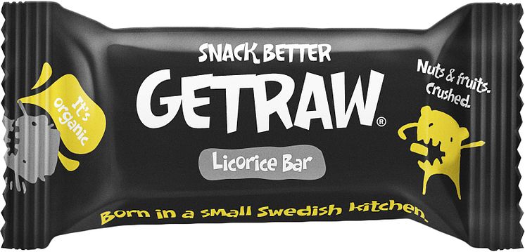 Getraw lakrisbar økologisk 48 g