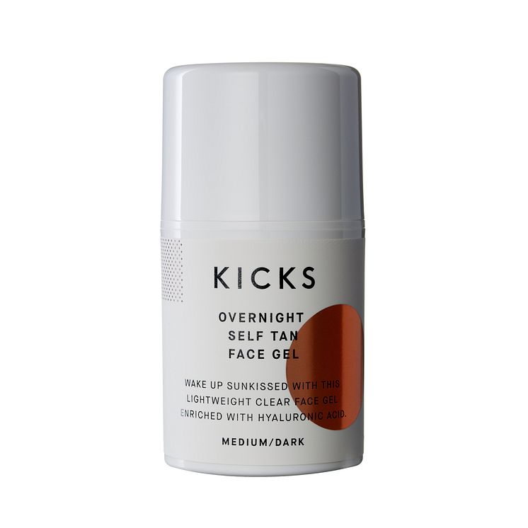 KICKS Overnight Self Tan Face Gel MediumDark