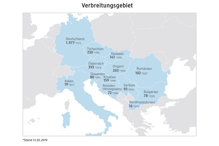 Verbreitungsgebiet dm in Europa