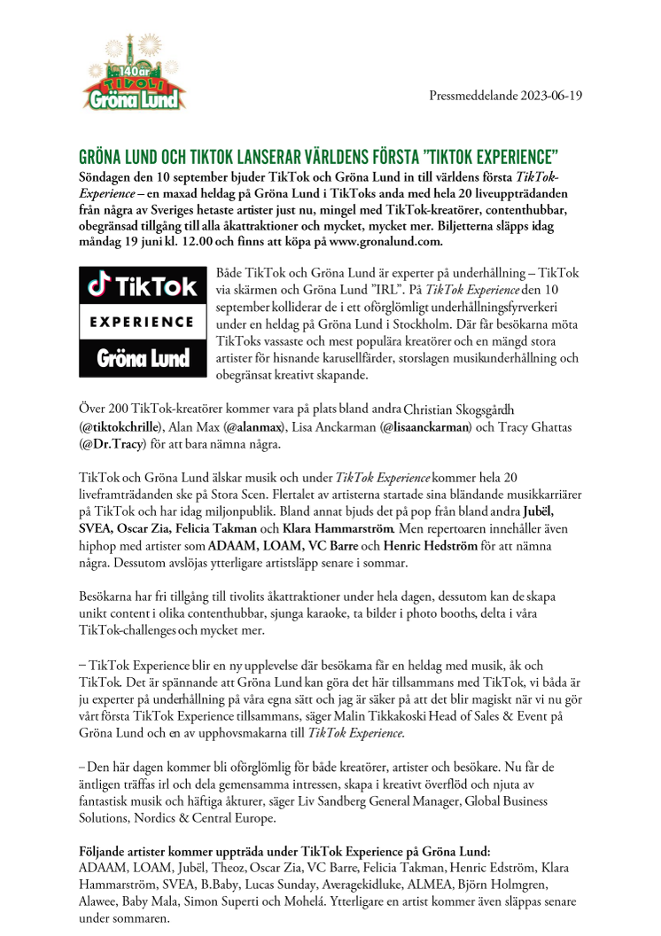 Gröna Lund och TikTok lanserar TikTok Experience 10 september.pdf