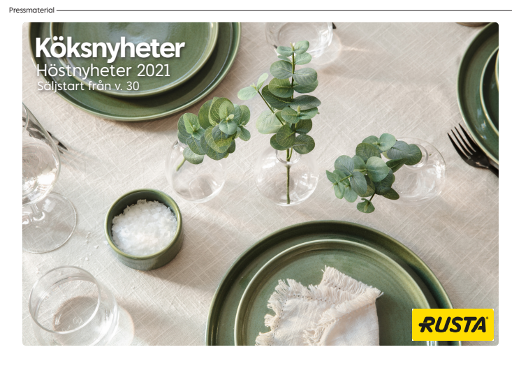 Pressmaterial Köksnyheter - Hösten 2021