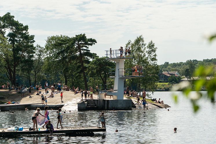 Kåsjöns badplats i Partille
