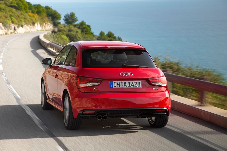 Audi A1 misano red rear left side