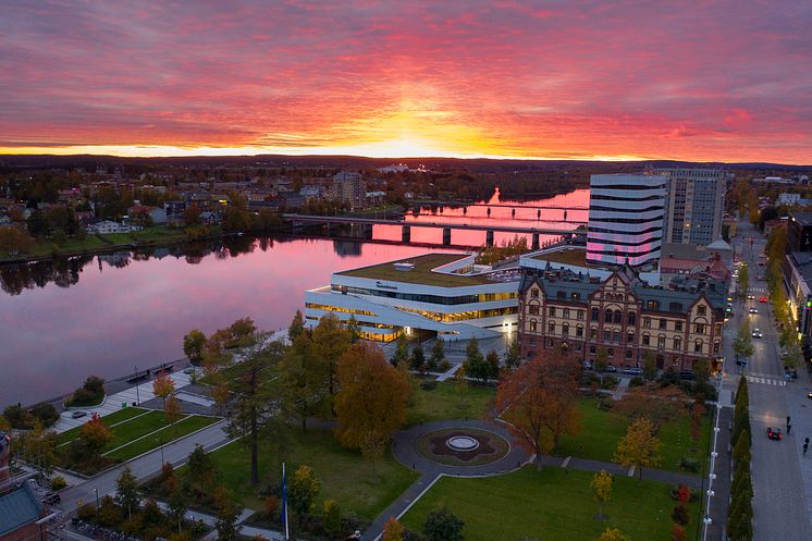 Vy över Umeå. Högupplöst.  Foto Fredrik Larsson