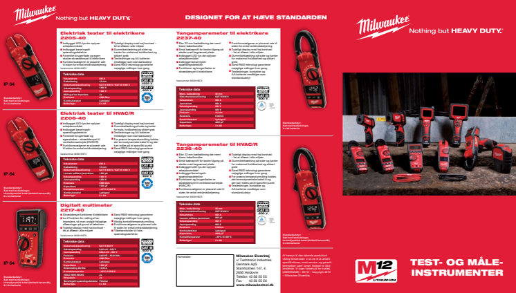 Test- og måleinstrument brochure