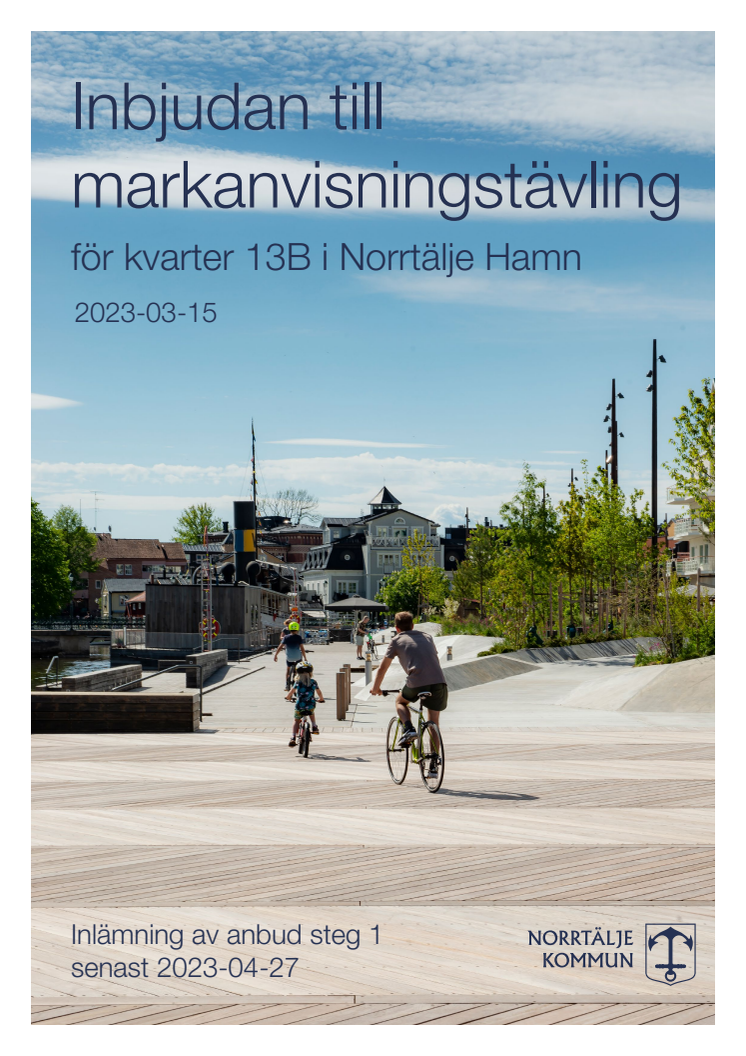 Markanvisningstävling kvarter 13B Färjan Norrtälje Hamn