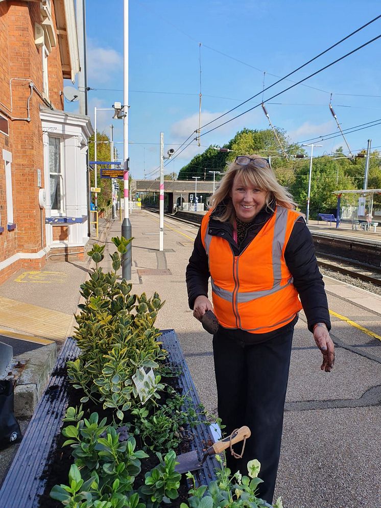 Harlington station garden event