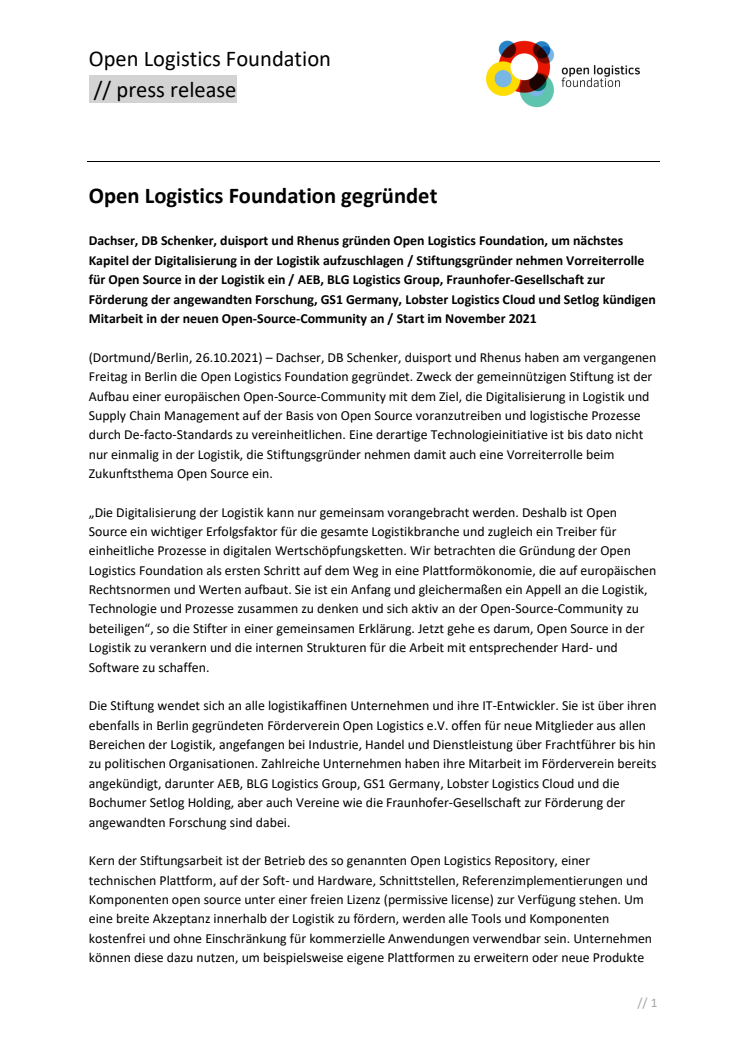 Open Logistics Foundation
