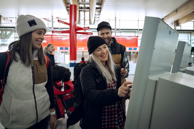 Självbetjäning vid incheckningsautomater