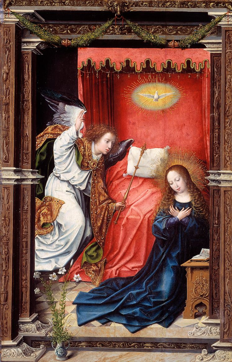 Bernard van Orley, "The Annunciation", ca. 1518, oil on wood, The National Museum