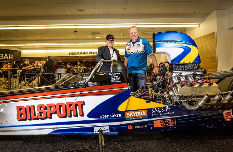 Stig Sjöberg och Tony Bryntesson vid Bryntessons Top Fuel Dragster