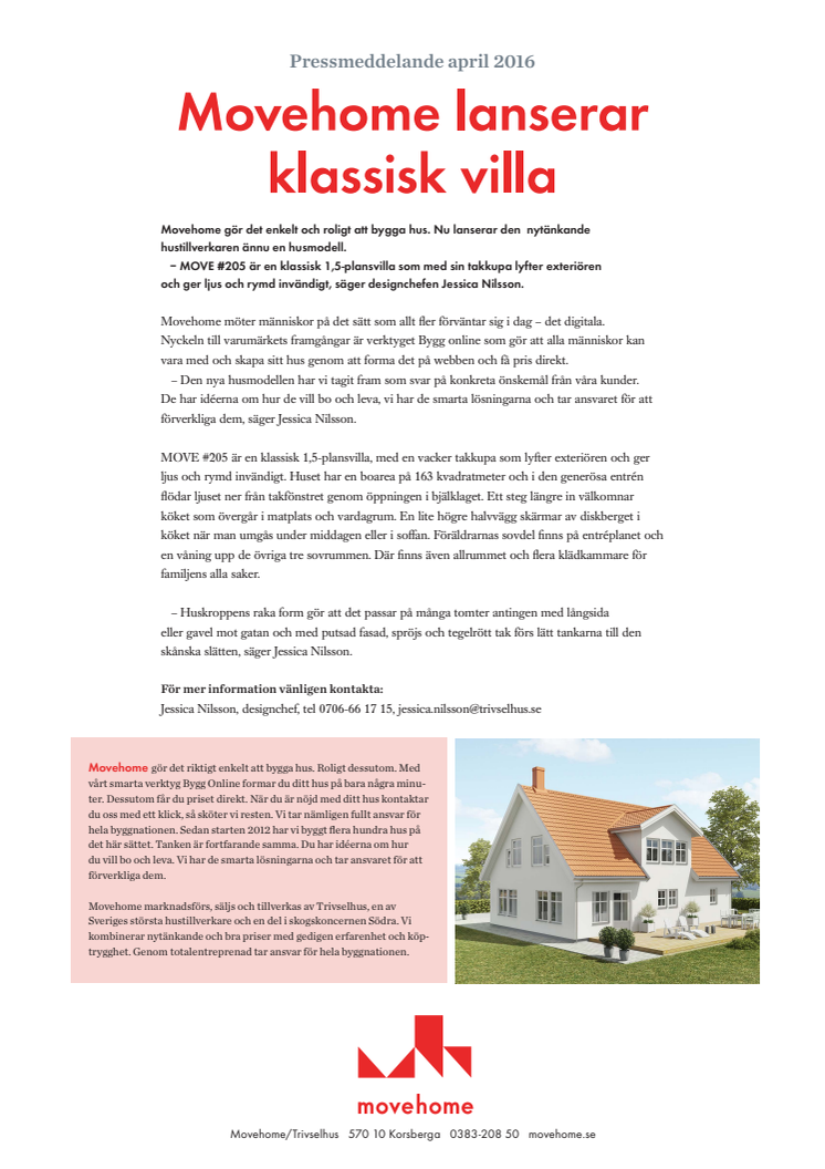 Movehome lanserar klassisk villa