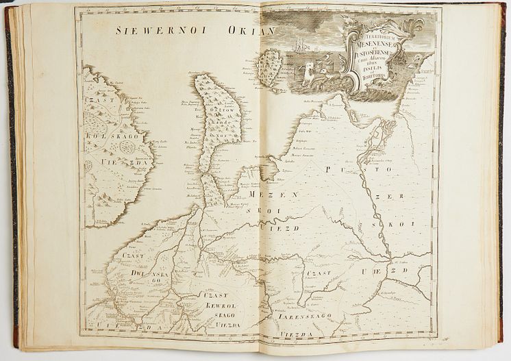 Rare Russian atlas from the library of Gustaf Nobel