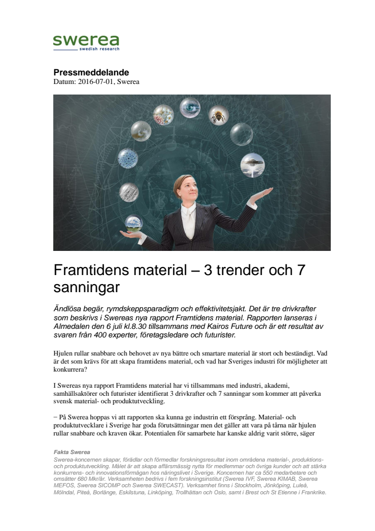 Framtidens material – 3 trender och 7 sanningar