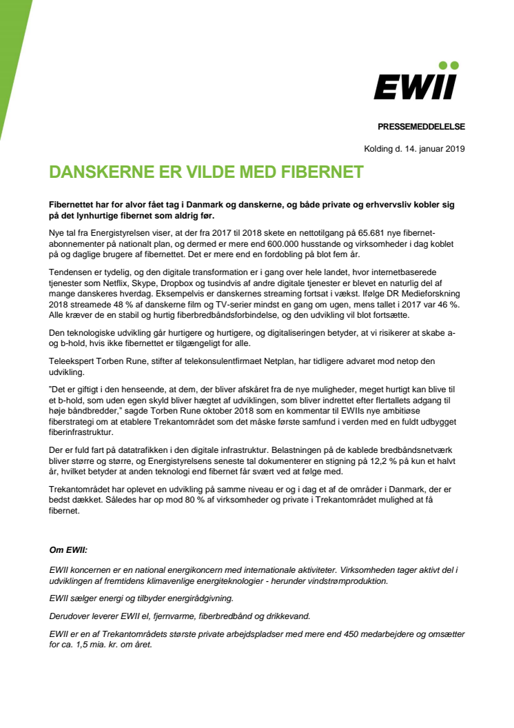 Danskerne er vilde med fibernet