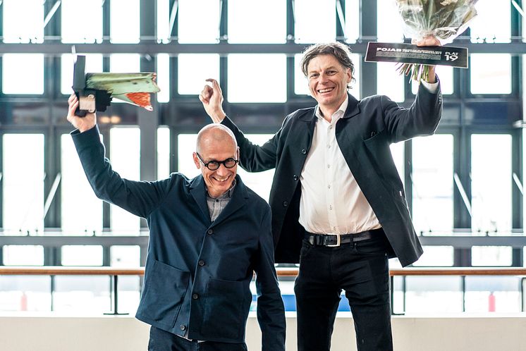 Lunds tingsrätt av FOJAB vinnare av PLÅTPRISET 2019.  Stefan Johansson och Kjell Adamsson, från FOJAB, tog emot priset. 