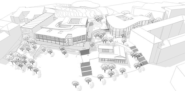 Campus Näckrosen, Göteborgs universitet, parallella uppdrag Korsvägen, Jais arkitekter 