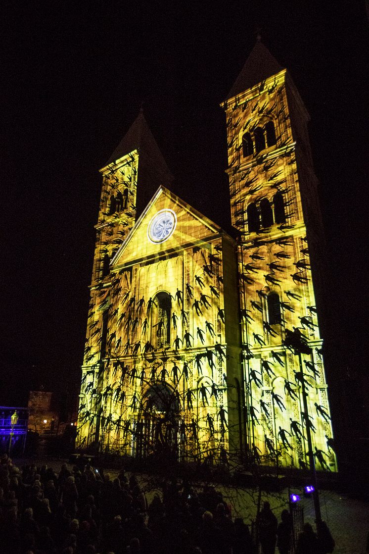 Viborg Domkirke oplyst i animationer_Foto Viborg Kommune.jpg