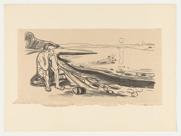 Edvard Munch: Omegas flukt / Omega's Flight (1908-1909)