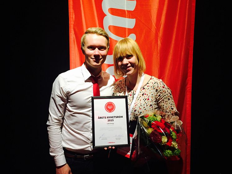 Martin Hornburg, Team Manager - Account Manager i Mynewsdesk (t.v.) og Anne Klepsland Simonsen, strategisk rådgiver i LOS Energy. 