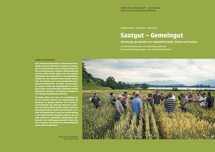 Umschlag für Studie ‹Saatgut – Gemeingut›