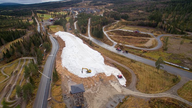 Er i gang med snølegging