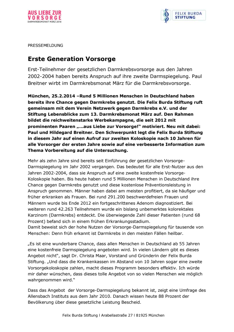 Erste Generation Vorsorge 