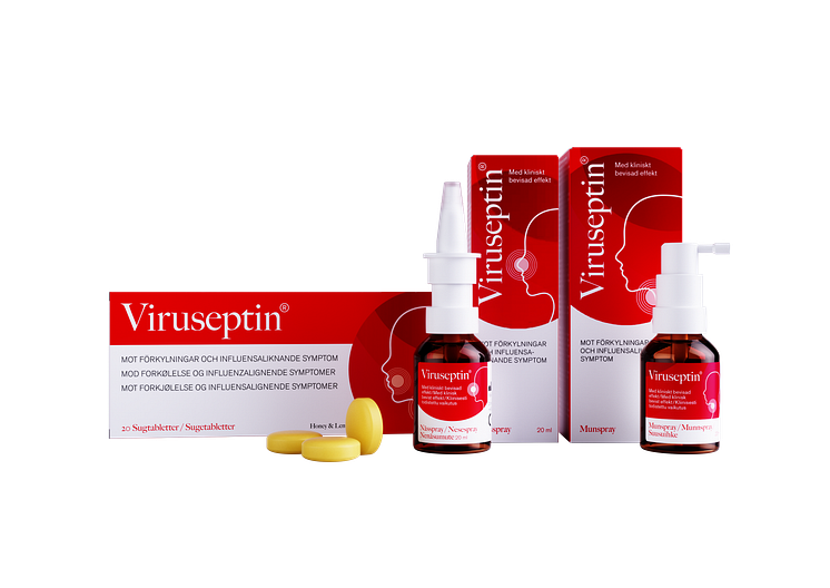 Viruseptin Sugtabletter, Nässpray & Munspray