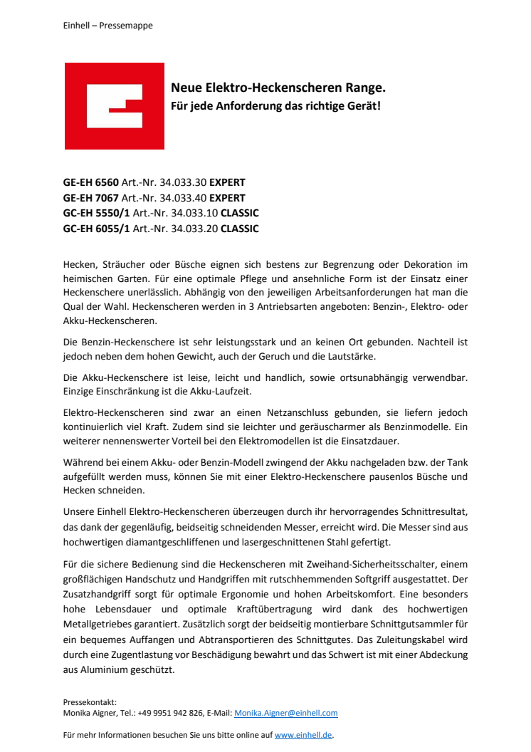 Highlights auf dem IVG Medientag Garten 2017 - Neue Elektro-Heckenscheren Range