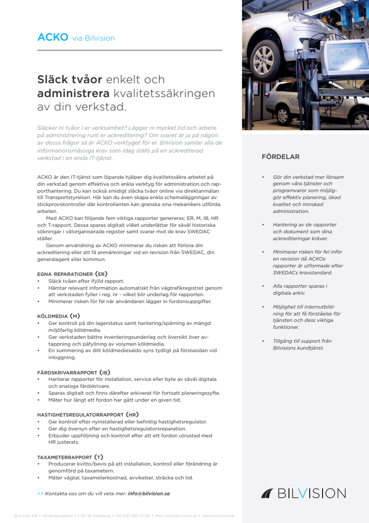 Bilvision förbättrar Ackrediteringsportalen!