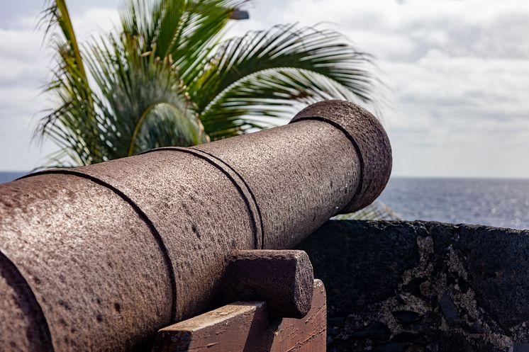 Kanon vid Santa Catalinas slott på La Palma