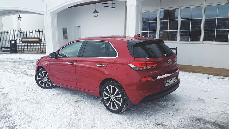 Nye Hyundai i30 på fjellet