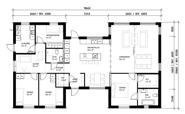 Villa Säveholm planlösning