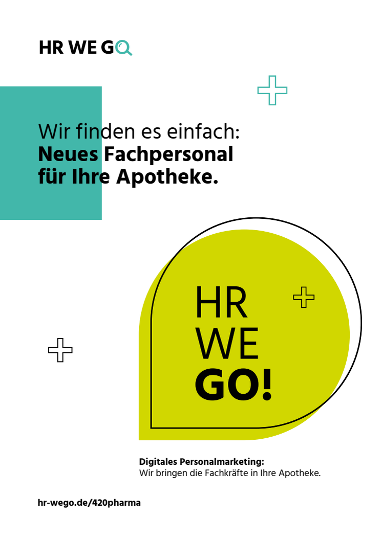 HR WE GO - Neues Fachpersonal für Ihre Apotheke 