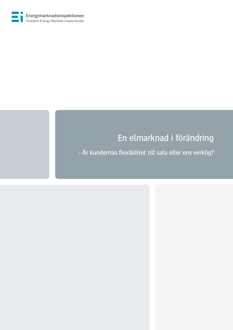 Elkundernas flexibilitet har undersökts i ny rapport 