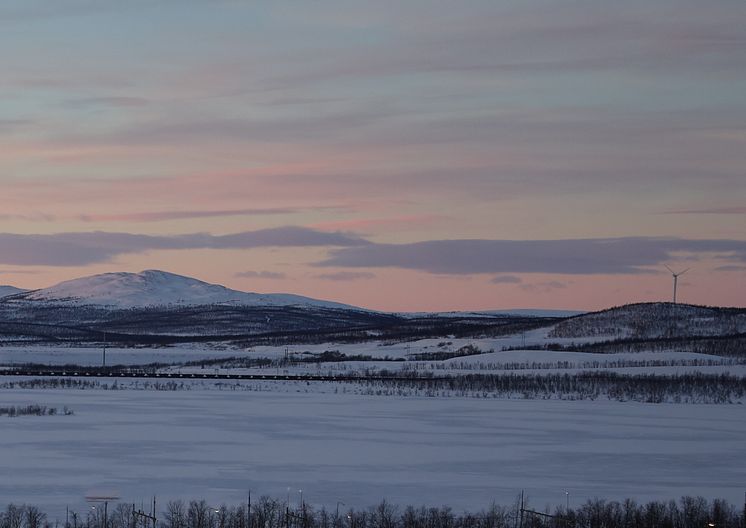 Utsikt, Brf Fjällblicken, Riksbyggen, Kiruna