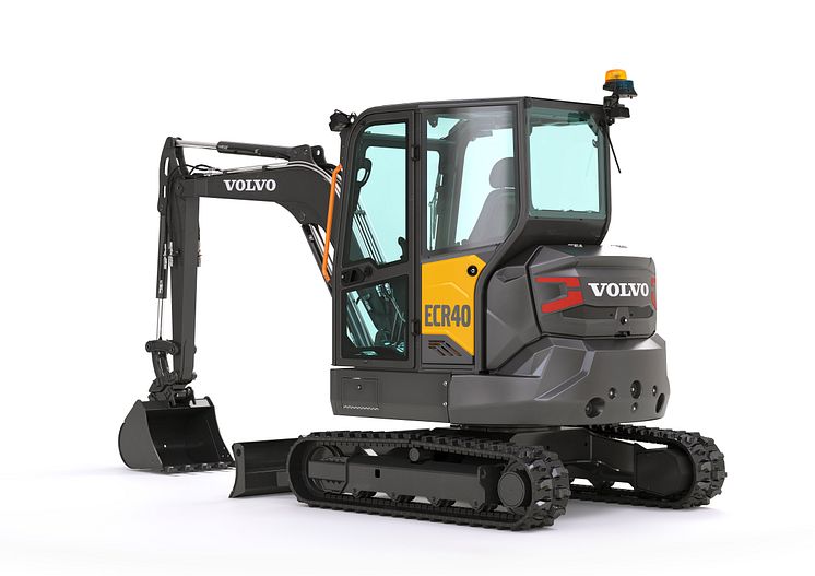 Volvo ECR40 minigrävare - frilagd vänster