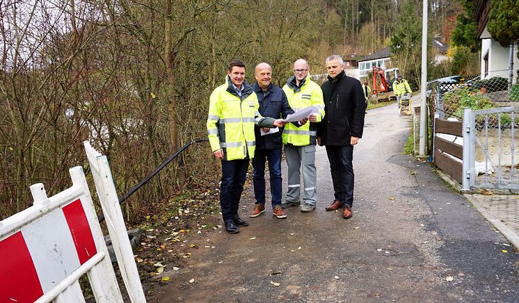 Baumaßnahme des Bayernwerks in Breitenbrunn