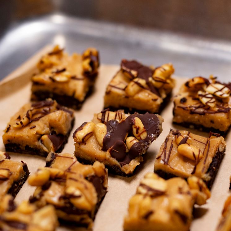 Snickers-kake til dessert. 