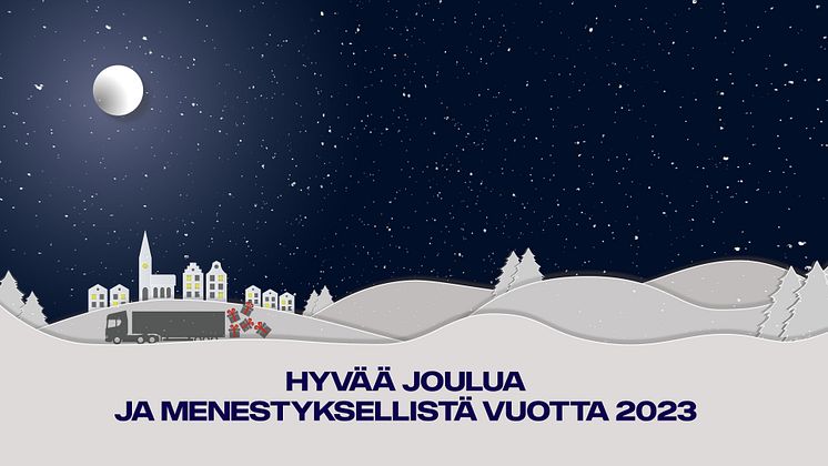 Joulukuva tekstillä 2022